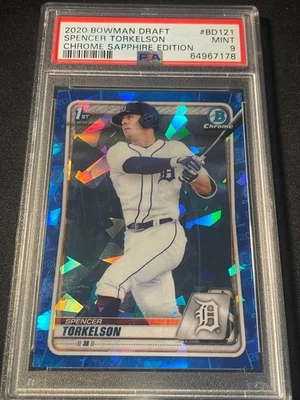 2020 Bowman Draft Spencer Torkelson Sapphire Edition 1st PSA 9 - Image 1 of 2