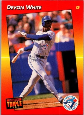 1992 Triple Play Devon White #240 Toronto Blue Jays - Image 1 of 2