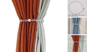 Magnetic Curtain Tiebacks Decorative Curtain Holdbacks, 2Pcs 16 Inch Long - Picture 1 of 7