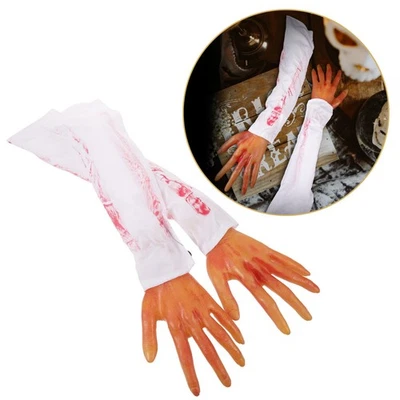  2 Pcs Scary Hands Satanic Decor for Party Halloween Terror Simulation - Image 1 of 4