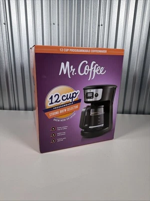 NEW Mr. Coffee 12-Cup Programmable Coffee Maker - Black SEALED - Image 1 of 4