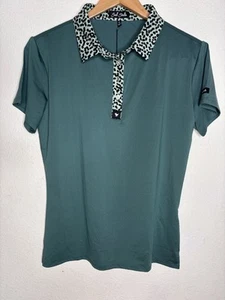 Bad Birdie Green Mint Chip Color Block Golf Polo Women Size XL New - Picture 1 of 8