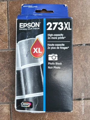 Epson 273XL Black High Yield  Ink Cartridge T273XL120 Expired 04/2016 - Image 1 of 3