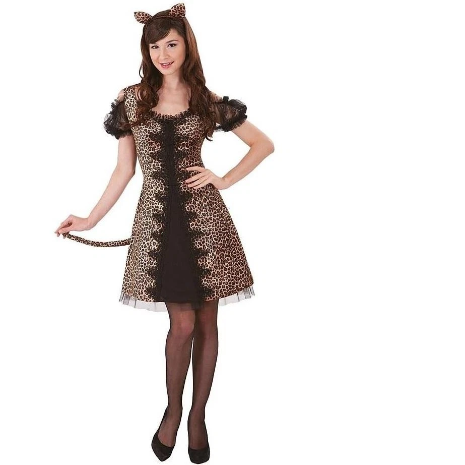 Женщин полностью Ghoul сексуальный леопард CAT костюм платье размер Med 6-8 10NWw - Изображение 1 из 1
