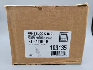 WHEELOCK ET-1010-R FIRE ALARM WALL SPEAKER RED VANDAL RESISTANT GRILLE 103135 - Picture 1 of 4