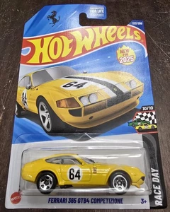 Hot Wheels 2025 Ferrari 365 GTB4 Competizione Amarillo HW Race Day #10/10 *NUEVO* - Imagen 1 de 2
