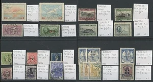 GREECE 1886-1935 RANGE MINT + FU on STOCKCARDS...21 stamps cv £80+ - Picture 1 of 1