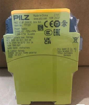 New PILZ 777301 PNOZ X2.8P 24VACDC 3n/o 1n/c Safety Relay Expedited Shipping - Image 1 of 2
