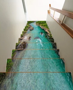 3D Charming River G8 Stair Risers Decoration Photo Mural Vinyl Decal Wallpaper E - Picture 1 of 6