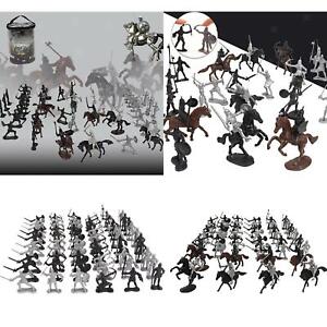 Medieval Knights Warriors Soldiers Horse Model Figures for Kids Creative Gifts