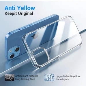 iPhone 15 Clear Case, 2 Tempered Glass Screen Protectors, 2 Phone Lens 5 In 1 - Picture 1 of 7