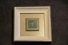 Vintage Intel Cpu Gold Art Work Framed Gilded Pins Gift For It Guy, Collection