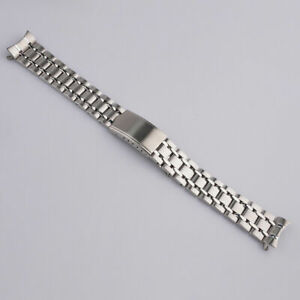 19mm Vintage Steel Curved End Watchband bracelets For Seiko belmatic 6139-6012 