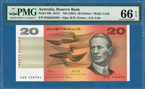 Australia, 20 Dollars, 1991, Gem UNC-PMG66EPQ, P46h - Picture 1 of 2