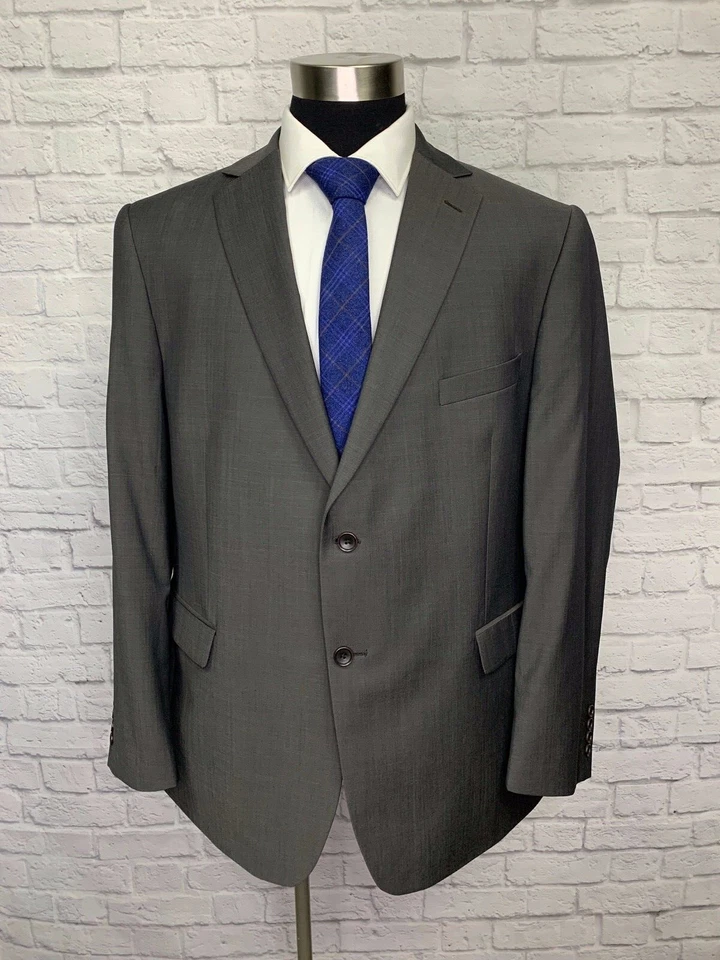 Marks & Spencer Mens Gray Wool Blend Performance Sport Coat Blazer 46R - Image 1 of 4