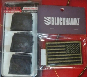 Ruger BX-1 VALUE 3 PACK NEW 10 Rd Factory 10/22 Original 22LR & FLAG PATCH 10-22 - Picture 1 of 13