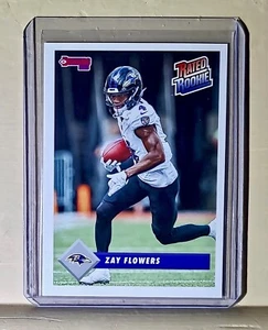 Zay Flowers 2023 Panini NFL Rated Rookie Retro #22 Card Baltimore Ravens 1/629 - Picture 1 of 2