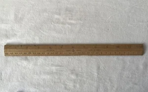 Vintage Multi Scale Anchor Trade Mark Brand Wooden Ruler No. 202 China - Bild 1 von 9