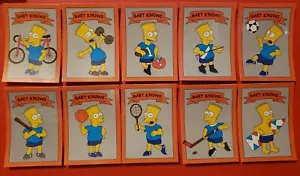 LOT DE 10 CARTES Bart Simpson Knows Sports - SPOOF amusante de Bo Jackson RARE ! - Photo 1 sur 12