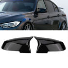 Produktbild - Schwarz glänzende Seitenspiegel-Abdeckkappen für BMW F20 M2 F23 F30 F31 F36 E84