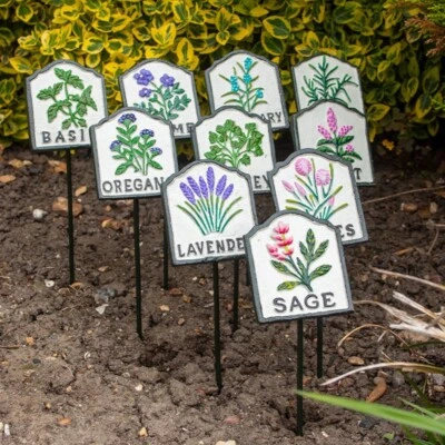Set of 10 Herb Signs Perfect Gardening Herb Labels
