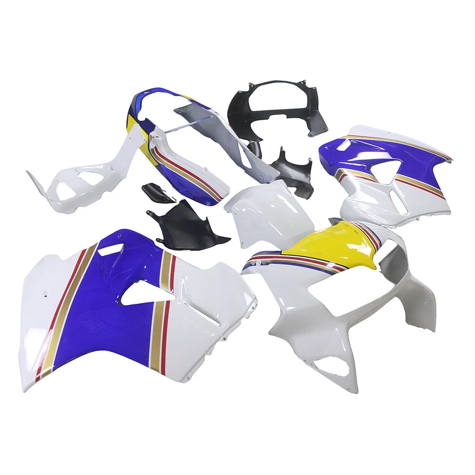 Blue Yellow Fairings for 1998 99 200 20001 VFR800 Honda Interceptor 800 Bodywork — 第 1/4 张图片