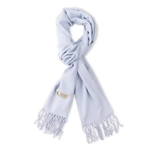Womens Mens Light blue Oversized Scarf Shawl Wrap Solid, 72"x12" with 3" fringes - Picture 1 of 3