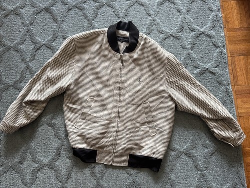 SAINT LAURENT (YSL) Yves Saint Laurent Bomber Giacca a Quadri Vintage