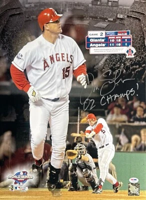 Tim Salmon Signed 16x20 Photo Angels 2002 WS Champs '02 Champs' PSA S45437 - Image 1 of 2