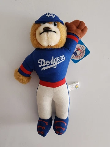 Vintage los Angeles Dodgers Mlb Baseball Teddy Bear Plush 8.5 Inch With Tag 1993 Cover