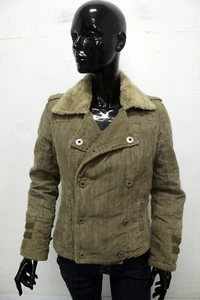 Diesel Giubbotto Donna Taglia S Giubbino Beige a CostIne Invernale Logo Giacca - Imagen 1 de 17