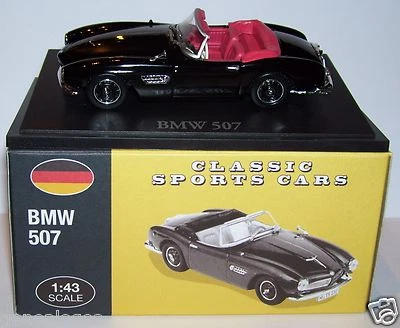Coches deportivos clásicos BMW 507 Roadster negros 1/43 en caja NOREV de Éditions Atlas Foto 1 de 4