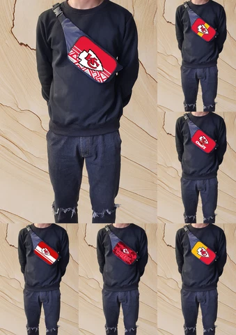 Kansas City Chiefs Outdoor Fanny Pack Cross Body Sling Shoulder Travel Pouch Cover