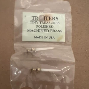 Artisan Val Tretters Brass Candlesticks Candles # B402S Miniature Dollhouse 1:12 - Picture 1 of 5