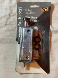 Polished CHROME Anderson 200 400 SERIES Sliding Patio Door Auxiliary Lock - Picture 1 of 4