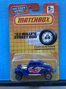 1/64 MATCHBOX #69 1933 WILLYS STREET ROD BLUE - Picture 1 of 2