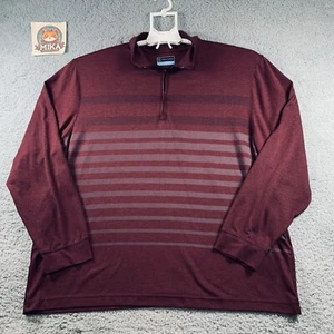 PGA Tour Active Shirt Men's Long Sleeve Mock Neck 1/4 Zip Pullover Red Size XL - Picture 1 of 11