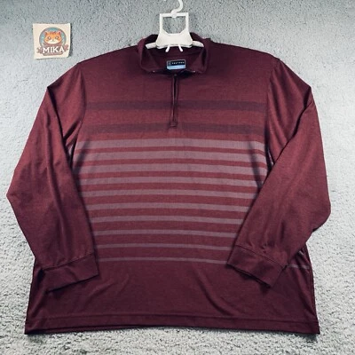 PGA Tour Active Shirt Men's Long Sleeve Mock Neck 1/4 Zip Pullover Red Size XL - Image 1 of 4