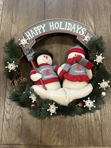 Rare Washington State Cougars Wreath Christmas Decoration WSU - Picture 1 of 1