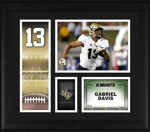 Gabriel Davis UCF Knights Framed 15" x 17" Player Core Collage Cover