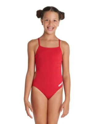 Arena Girl's Team Swimsuit Challenge Solid Swimming Costume Red BNWT - Image 1 of 4
