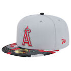 Men's New Era Gray Los Angeles Angels Active Team Camo 59FIFTY Fitted Hat