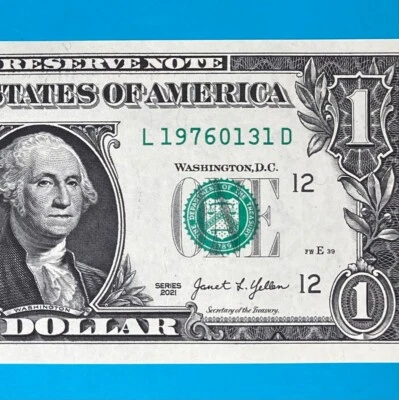 1976 January 31 : L 19760131 D BIRTHDAY NOTE $1 One Dollar Bill *UNC* - Image 1 of 4