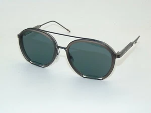 New THOM BROWNE TBS810-56-03 GRY-BLK Grey/Black Authentic Aviator Sunglasses - Picture 1 of 6