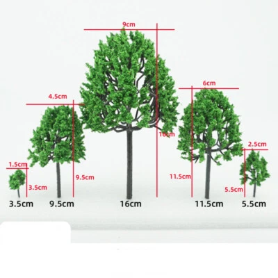5PC Lot Landscape Trees HO/OO Scale Miniatures Forest Plants Railway Scenery - Image 1 of 3