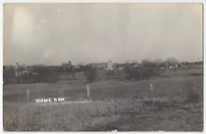 Casa 1921, Kansas - FOTO REAL vista a la ciudad pequeña - postal vintage - Imagen 1 de 2