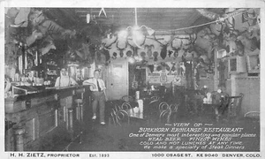 POSTAL CALLE NARANJA DENVER COLORADO BUCKHORN EXCHANGE RESTAURANTE - Imagen 1 de 2