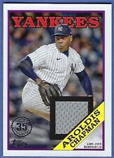 2023 Topps Series 1 AROLDIS CHAPMAN 1988 jeu de reliques patch d'occasion Yankees de New York !