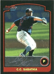 2003 Bowman Chrome Red CC Sabathia #112 Cleveland Indians - Picture 1 of 2