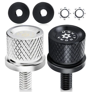2PCS Harley Seat Bolts Rear Fender Knurled Mount Screws 1/4"-20 Thread for 1996+ - Imagen 1 de 7